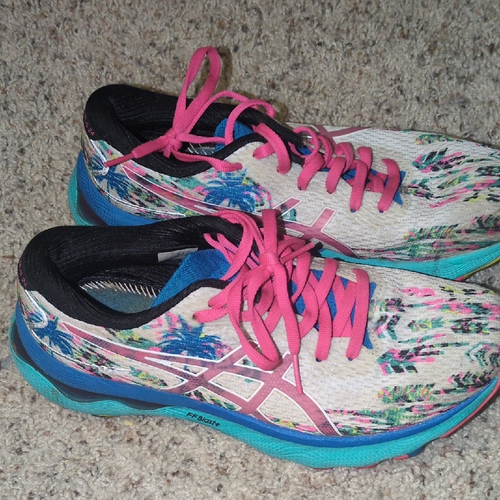 ASICS Women's Colorful Athletic Shoes with Pink and Blue